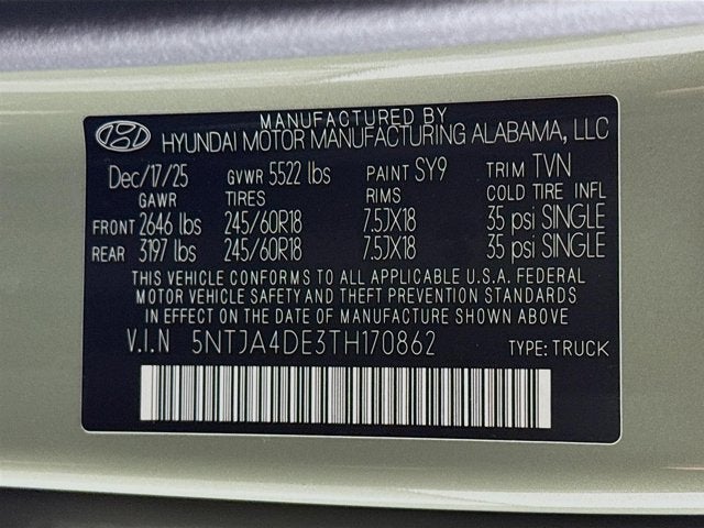 2026 Hyundai Santa Cruz SE