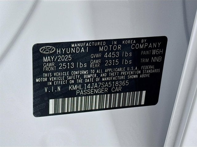 2025 Hyundai Sonata SEL Convenience