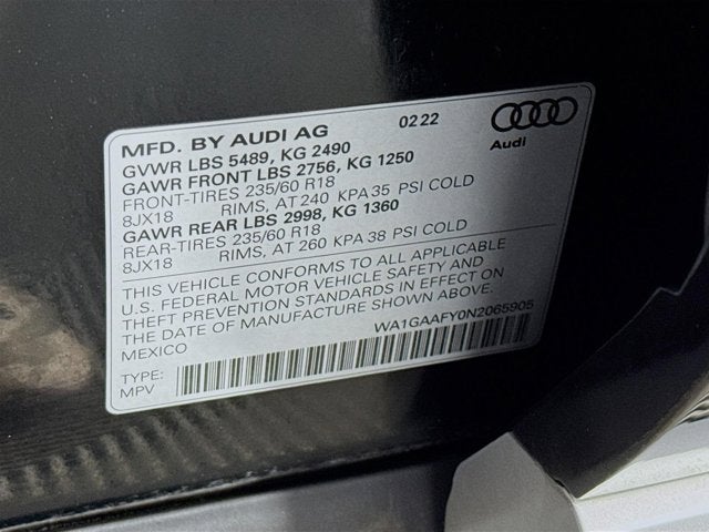 2022 Audi Q5 45 S line Premium
