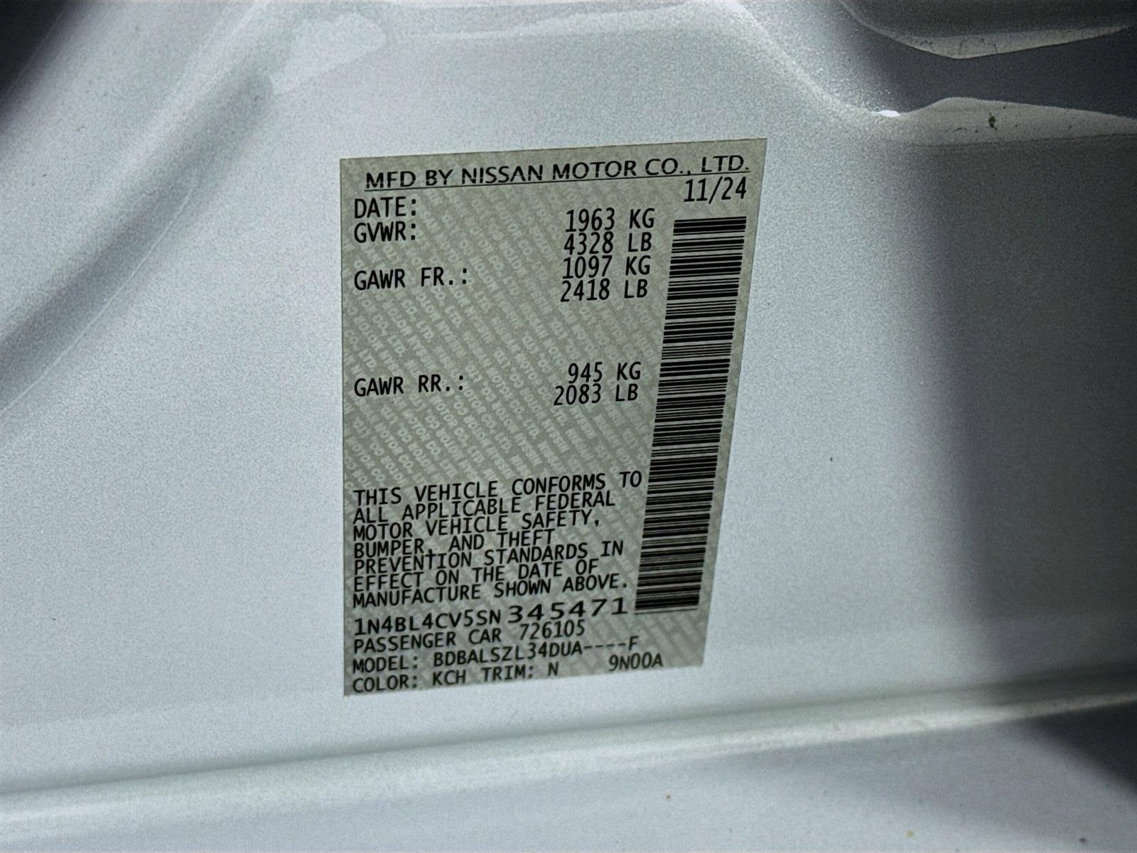 2025 Nissan Altima SR