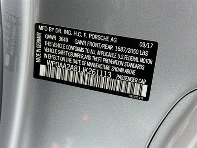 2018 Porsche 718 Cayman Base